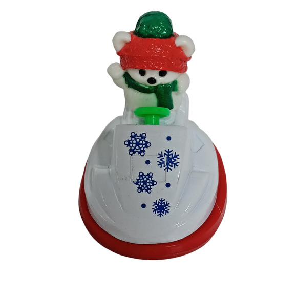 Christmas Polar Bear Bumper Car Pull Back Toy HANS 2009 Vintage Collectible 2" - Picture 11 of 11